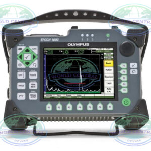Technician using Olympus EPOCH 1000i for weld inspection