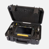 Technician using Easy-Laser XT660 for motor alignment