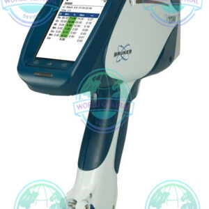Technician using Bruker S1 TITAN 800 XRF analyzer for mining and ore analysis