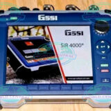 GSSI SIR 4000 GPR system scanning underground utilities on construction site