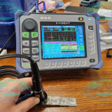 Portable Evident Olympus EPOCH 650 UT flaw detector in industrial environment