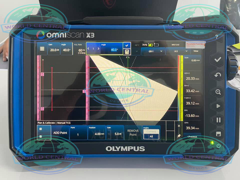 OmniScan X3 64 TFM Imaging Screen OmniScan X3 64 TFM ultrasonic imaging display