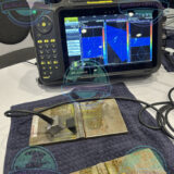 Portable Sonatest VEO3 phased array UT equipment in industrial environment