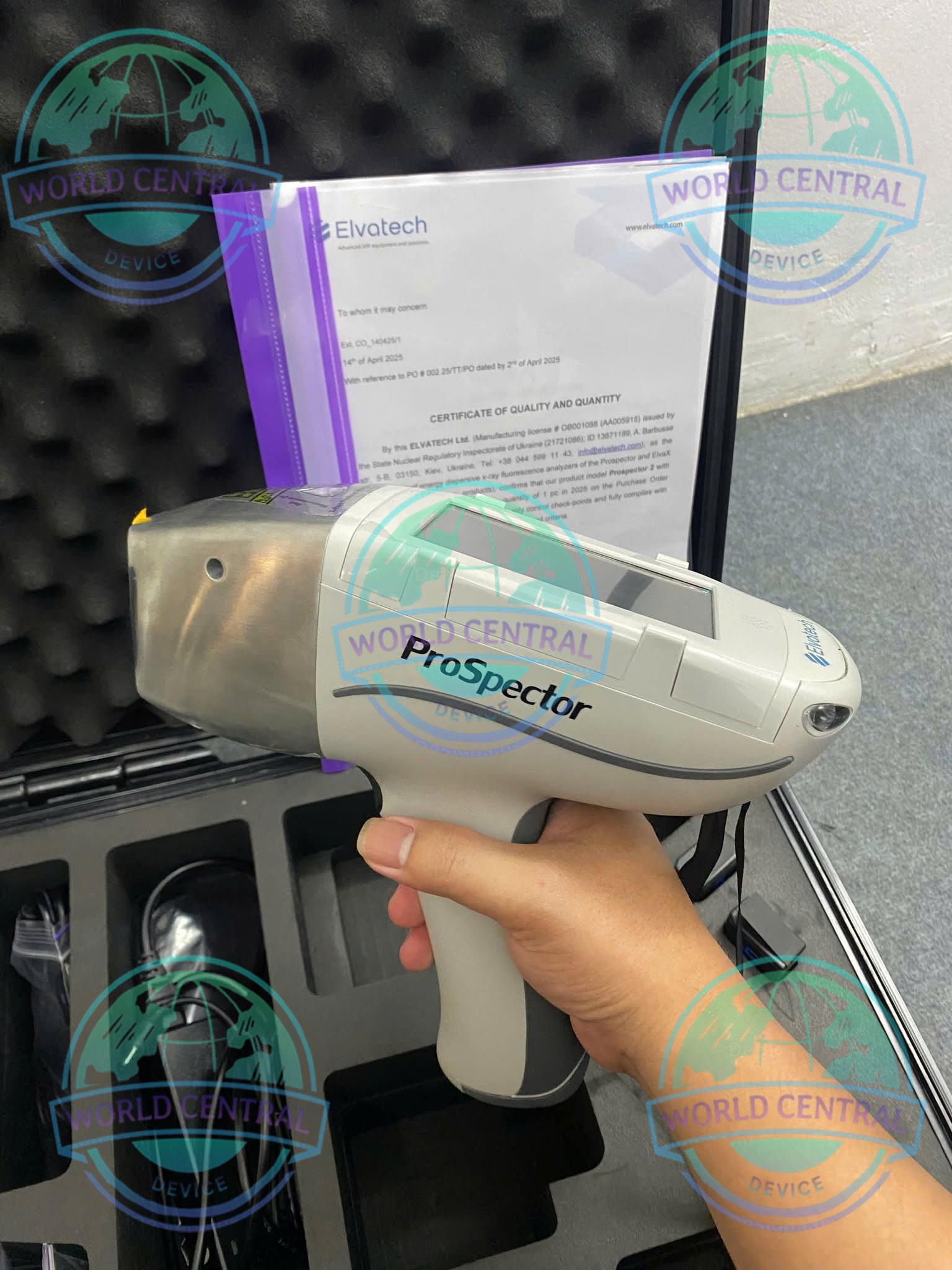 Elvatech ProSpector 2 Portable XRF Analyzer Elvatech ProSpector 2 portable XRF analyzer for elemental and alloy analysis