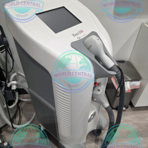 Patient receiving laser hair removal treatment using Sciton BARE HR technology