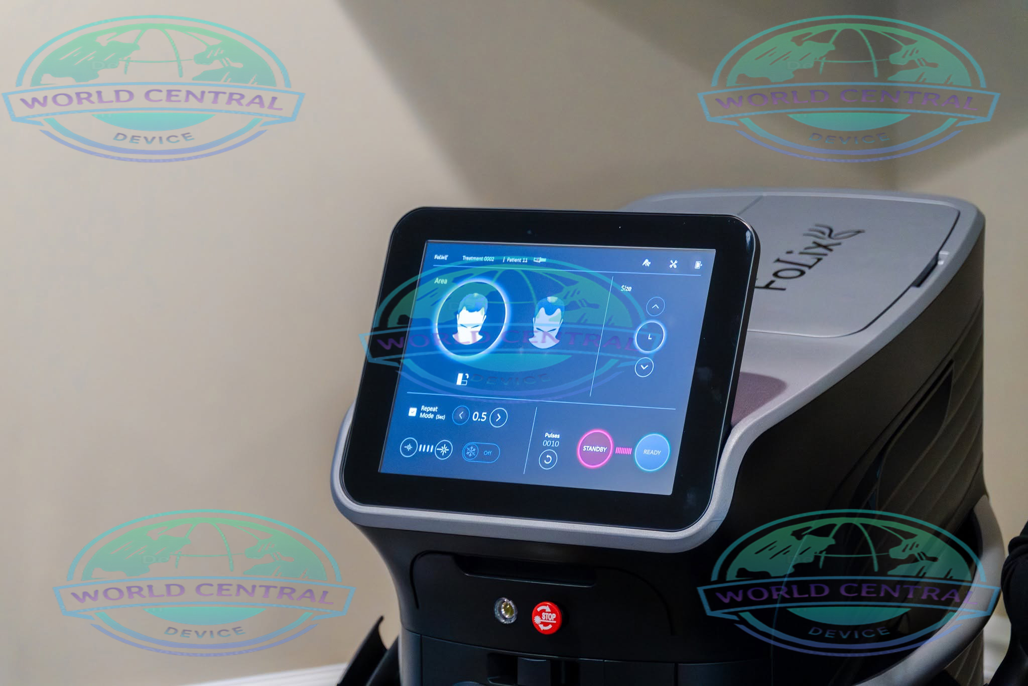 Hair Growth Treatment Procedure FoLix laser hair growth treatment on scalp