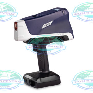 Technician using Olympus Vanta Core XRF analyzer for positive material identification