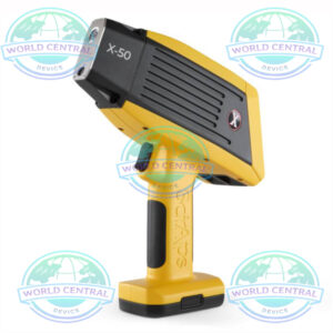 SciAps X-50 handheld XRF analyzer performing PMI inspection on stainless steel piping