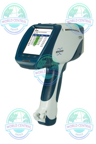 Portable XRF Alloy Identification Bruker S1 TITAN 500S performing alloy grade verification on stainless steel pipe