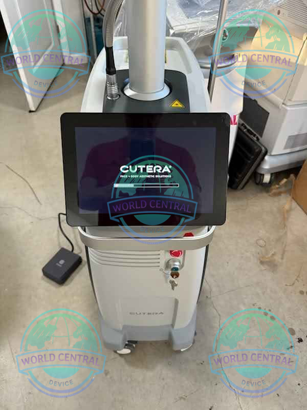 Secret Pro Facial Rejuvenation Treatment Patient receiving Cutera Secret Pro facial skin rejuvenation treatment for wrinkles and texture improvement