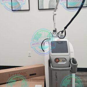 Patient receiving laser hair removal treatment using Cynosure Lutronic Clarity II