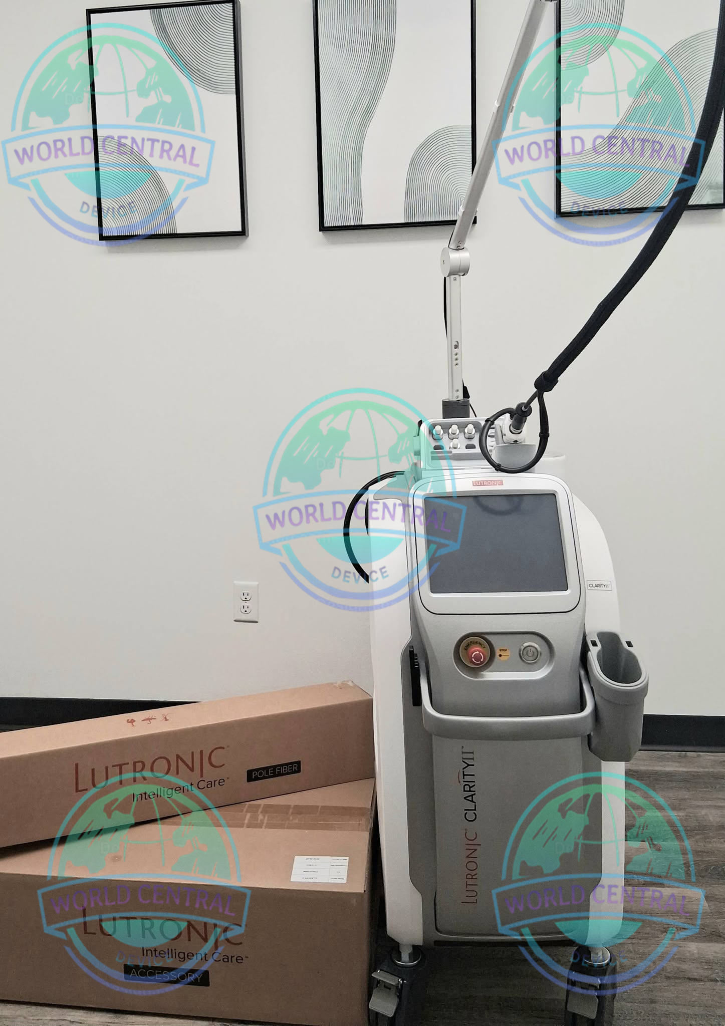 Clarity II Laser Hair Removal Patient receiving laser hair removal treatment using Cynosure Lutronic Clarity II