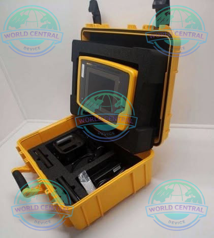 SoundSight Acoustic Imaging Technology Fluke ii910 touchscreen displaying acoustic image overlay