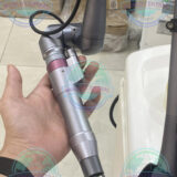 Patient receiving laser toning and skin rejuvenation treatment with Bison Lucid Q-PTP.