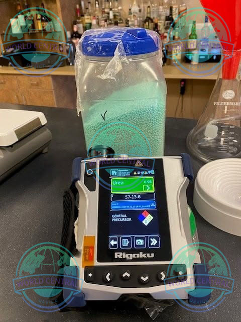 Portable Narcotics Identification System Law enforcement officer using Rigaku Progeny ResQ CQL Raman analyzer for narcotics detection