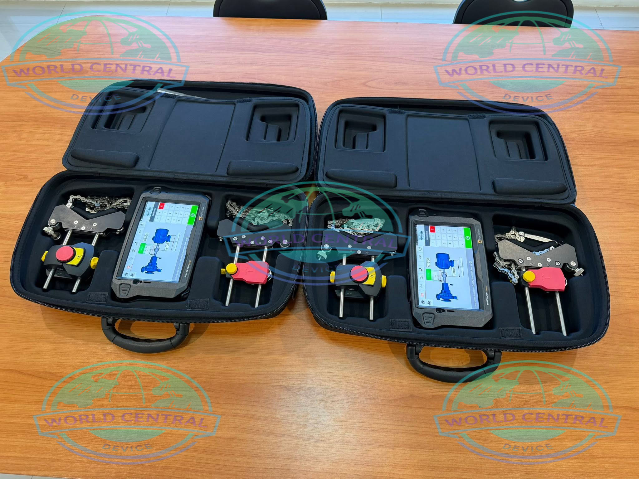 Motor and Pump Shaft Alignment ShaftAlign Touch performing motor pump alignment