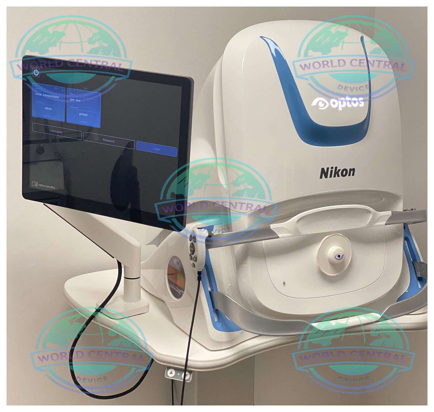 Nikon Optos Monaco Retinal Imaging System Nikon Optos Monaco Ultra-Widefield Retinal Imaging System front view