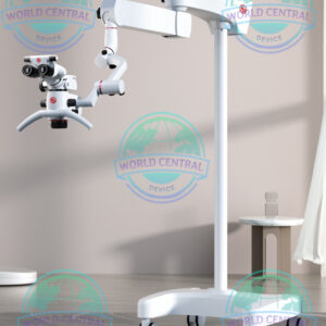 Dentist performing root canal treatment using iSee 9000 Dental Microscope
