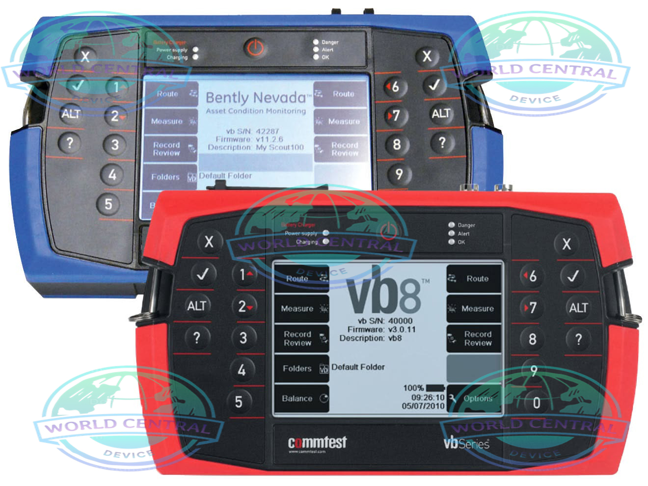 VB8 FFT Spectrum Analysis Display Bently Nevada VB8 FFT vibration spectrum analysis screen