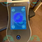 Patient receiving EVRL laser therapy