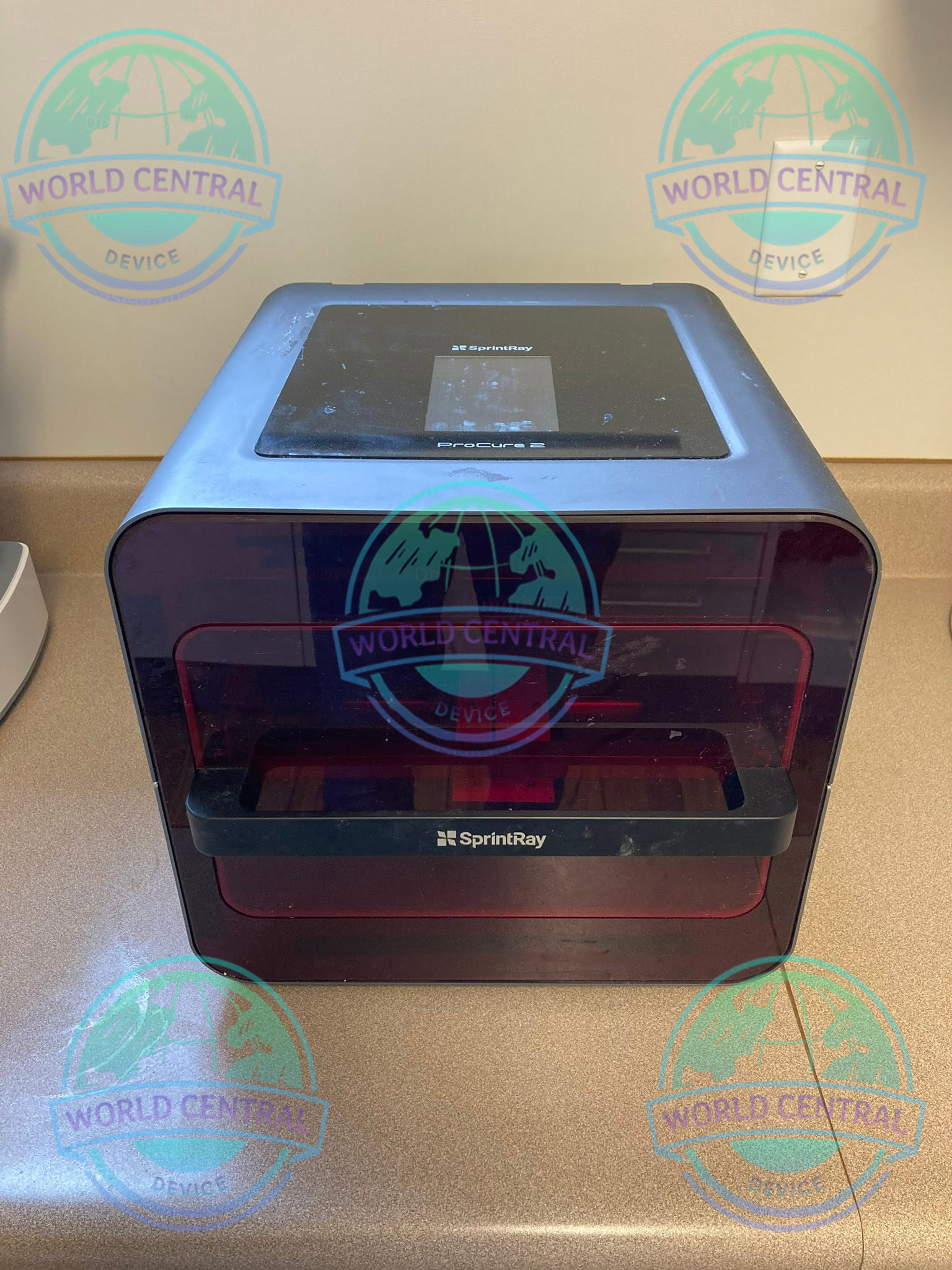 Chairside Digital Dental Workflow Dentist using SprintRay Pro 55S dental resin 3D printer in a modern clinic