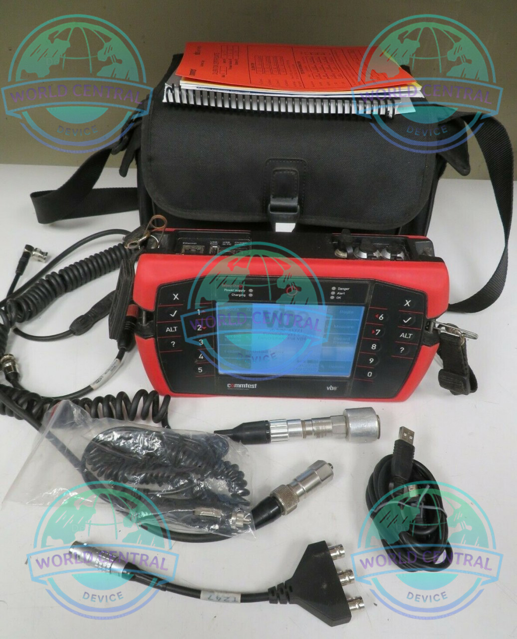 VB8 Vibration Analyzer for Industrial Equipment Diagnostics Industrial technician using Bently Nevada VB8 vibration analyzer