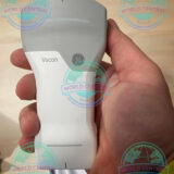 GE Vscan Air CL connected to smartphone for wireless ultrasound scanning